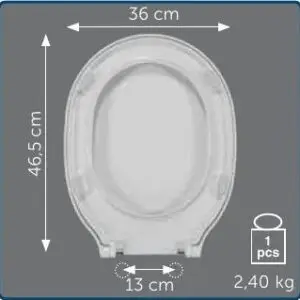 Copriwater Sedile wc per BIANCA della NERO CERAMICHE