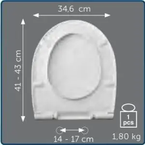 Copriwater Sedile wc per TONDA della IDEAL STANDARD