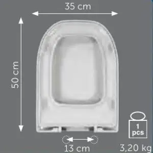 Copriwater Sedile wc per AMICA della NERO CERAMICHE