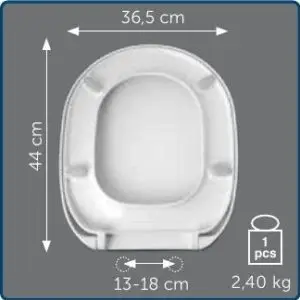 Copriwater Sedile wc per ANGELA (T2) della HIDRA