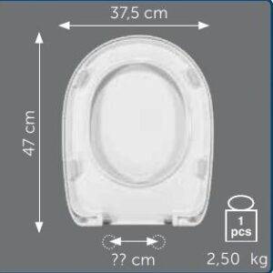 Copriwater Sedile wc per COMPACT della RAK