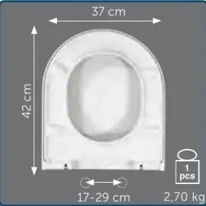 Copriwater Sedile wc per AXA 2 51 della AXA