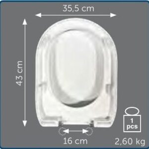 Copriwater Sedile wc per MILK della NIC DESIGN