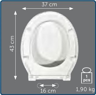 Copriwater Sedile wc per QUARZO della DOLOMITE