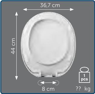 Copriwater Sedile wc per SELINON della ESEDRA