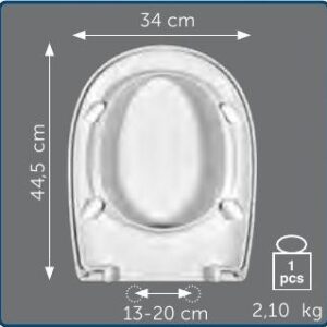 Copriwater Sedile wc per GRACE (TD39F) della GLOBO