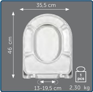 Copriwater Sedile wc per TOP LINE della HIDRA