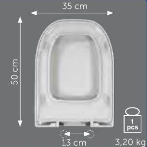 Copriwater Sedile wc per AMICA della NERO CERAMICHE