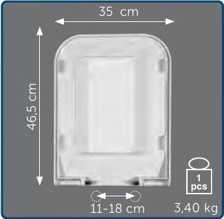 Copriwater Sedile wc per BUILD della AZZURRA