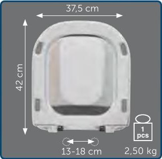 Copriwater Sedile wc per OASI (TD78) della DOLOMITE