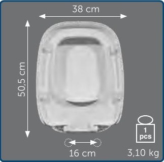 Copriwater Sedile wc per DIAL della HIDRA