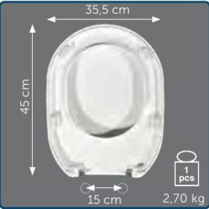 Copriwater Sedile wc per M2 50 della GALASSIA